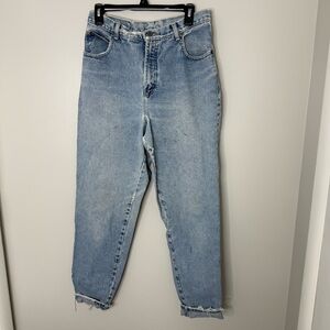 VTG New York & Company Jeans Women's 10 Light Wash Slim Leg Mid Rise Distressed